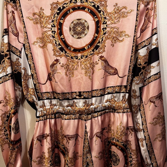 No1Los Angeles Paisley romper long sleeves elastic waist zip up S long sleeves - Picture 4 of 14